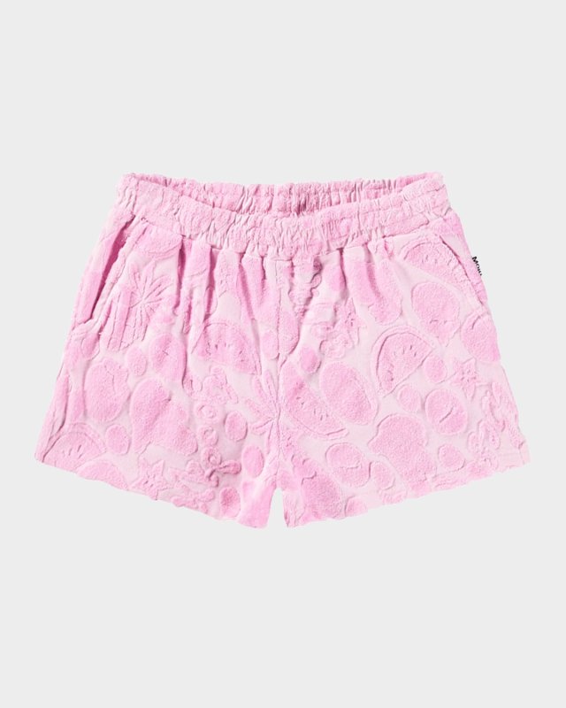 Girl's Angel Textured Woven Shorts, Size 3-7